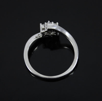 Round Cut Floral Wedding Ring, Colorless Moissanite Ring, 925 Sterling Silver Ring for Women, Statement Moissanite Jewelry, Propose Ring