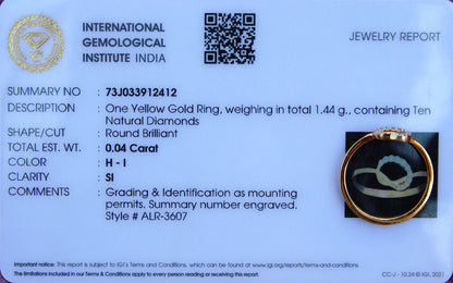 Natural Diamond Gold Knot Ring, Elegant Gold Ring, H - I Color With SI Clarity Natural Diamonds Stacking Ring, Propose Ring for Her