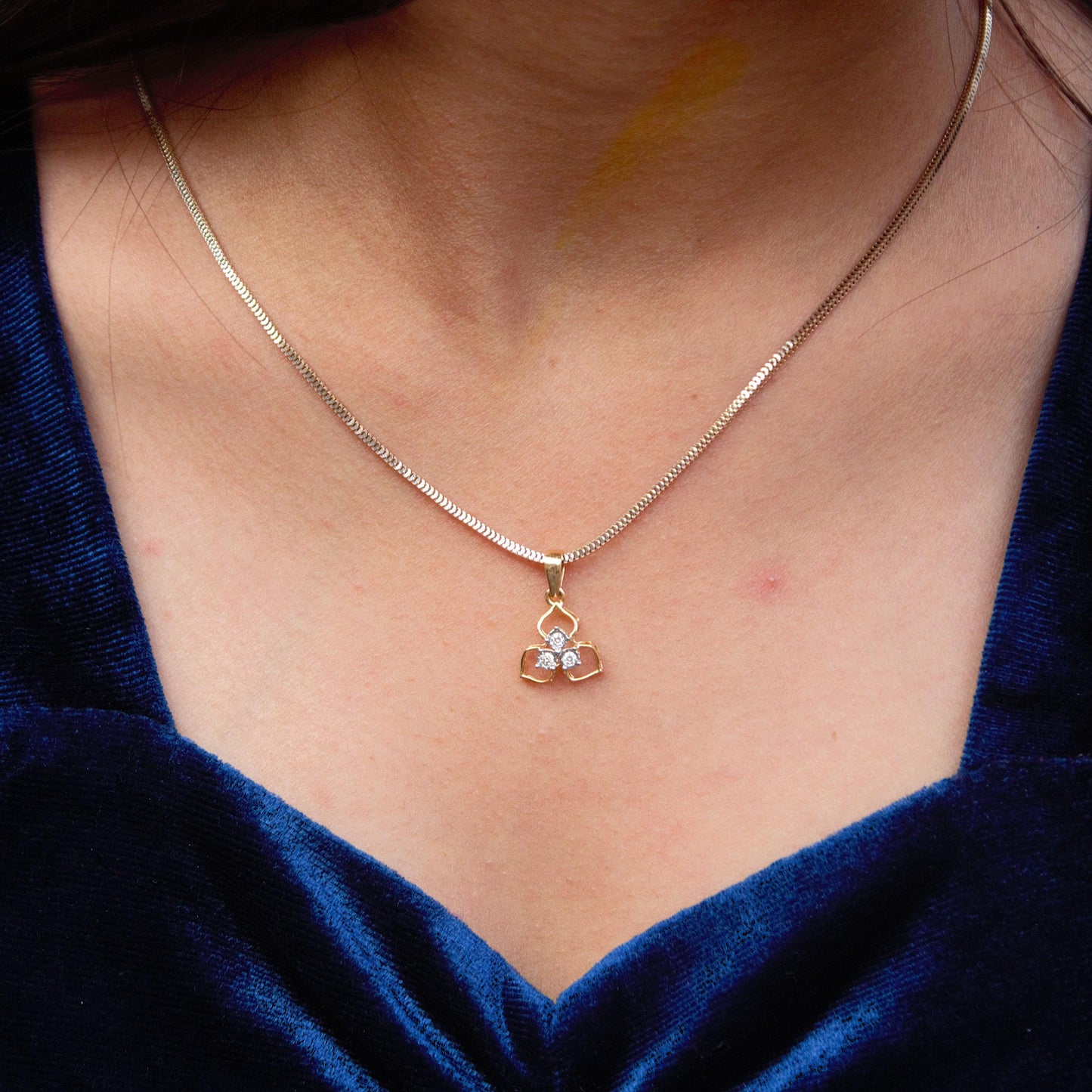 IGI Certified Diamond Jewelry, Pendant Without Chain for Gift, April Birthstone Jewelry, Natural Diamond Gold Pendant Without Chain for Her