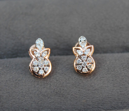 VS-SI Certified Natural Diamonds, 18K Gold Diamond Jewelry Set, Designer Pendant with Chain for Bride, Necklace Earrings Combo Set