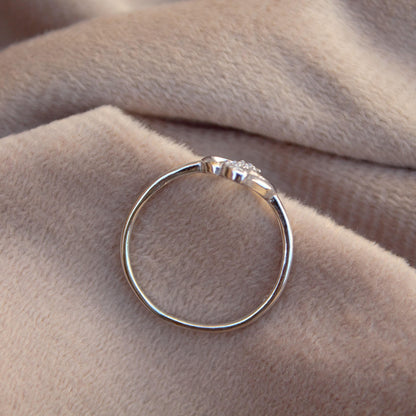 Sterling Silver Cubic Zirconia Ring, Dainty CZ Engagement Ring, Sparkling Solitaire Promise Ring, Vintage-Inspired Wedding Jewelry Gift