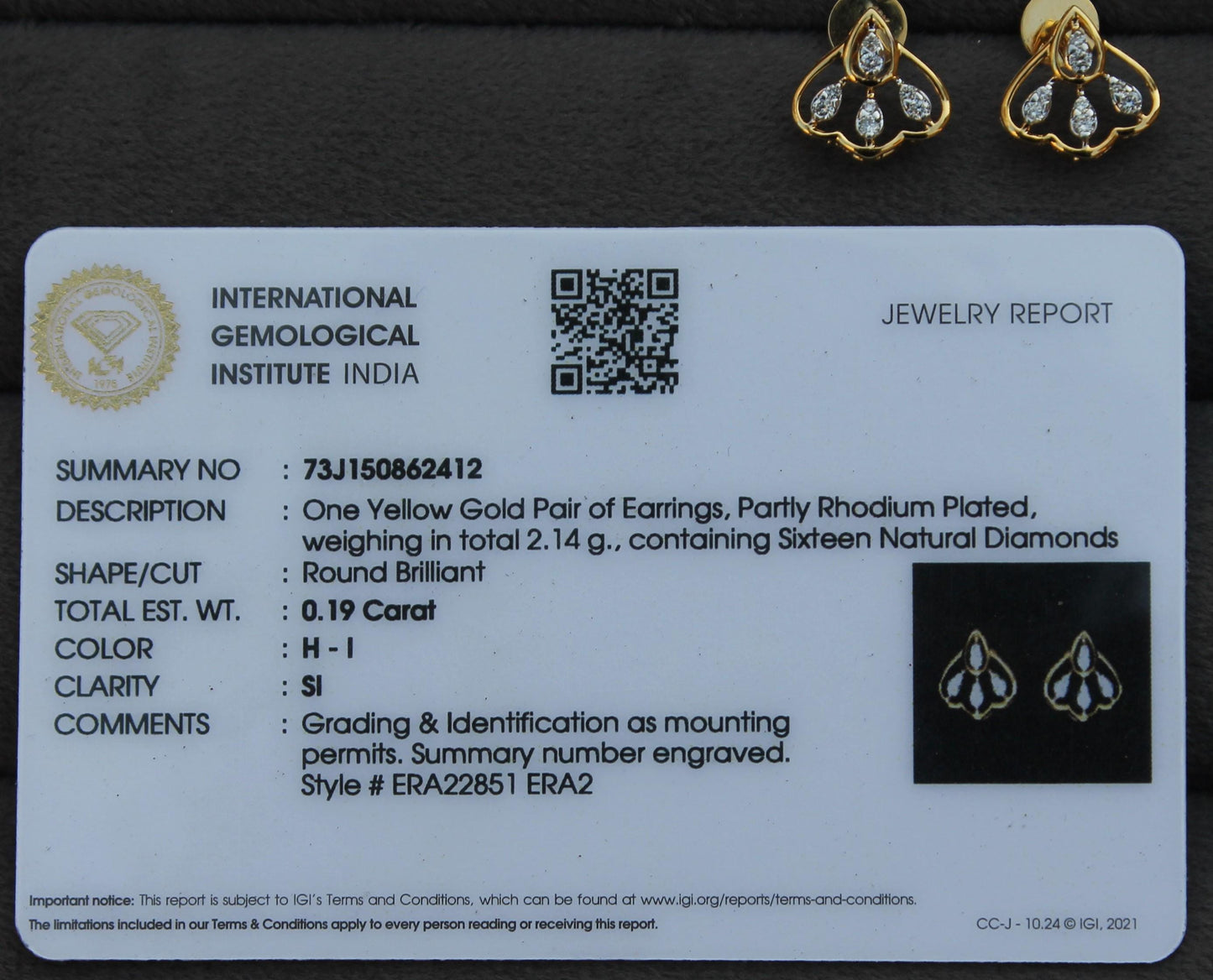 Natural Diamond IGI Certified Gold Jewelry Set, Designer Minimalist Necklace Earrings Set for Her, Dainty Diamond Gold Jewelry Gift For Her