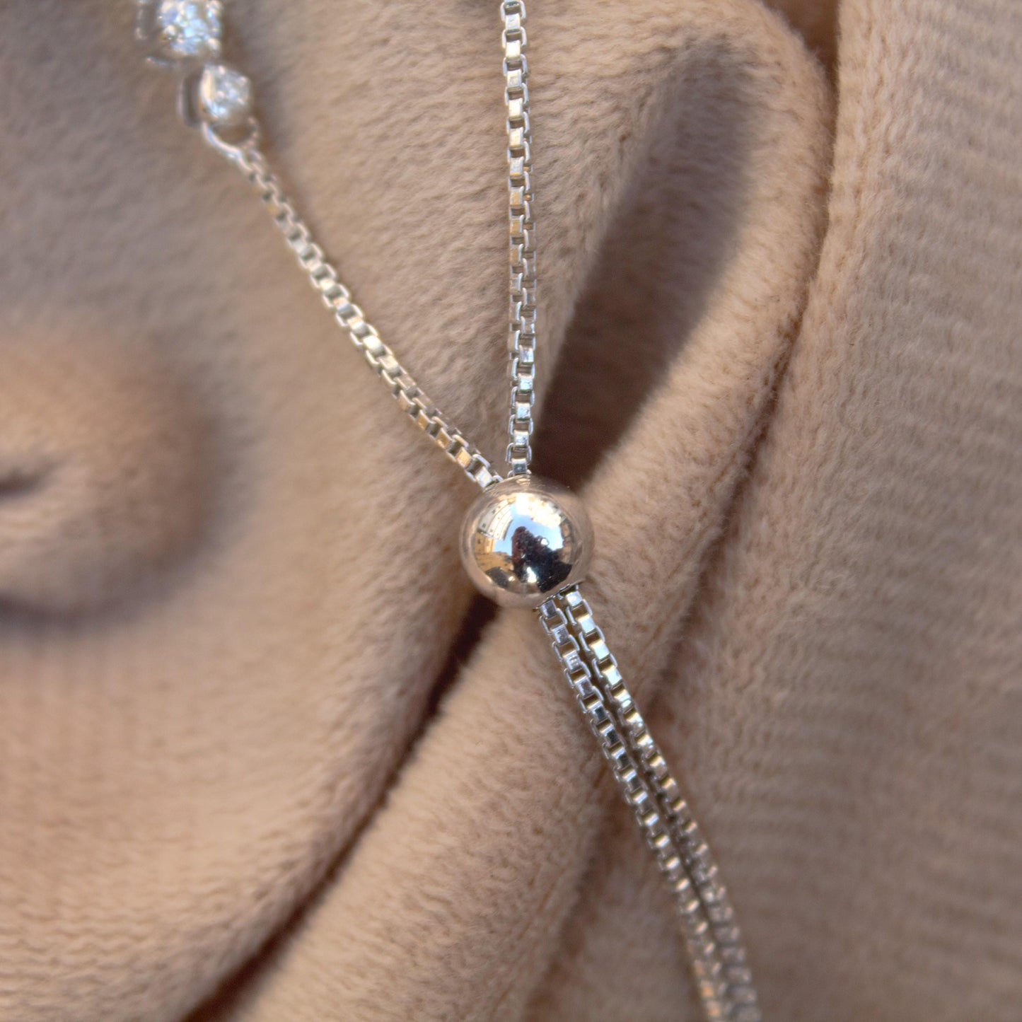 Moissanite Adjustable Bracelet For Her, 925 Sterling Silver Jewelry, Bracelet for Women, Minimalist Silver Lightweight Travel Jewelry