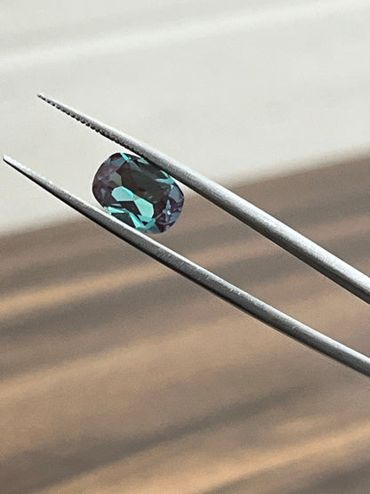 Alexandrite Lab-Created Stone, Elongated Cushion Shape Stone for Jewelry Making, 4X6mm to 10X12mm Sizes Available, Synthetic Alexandrite