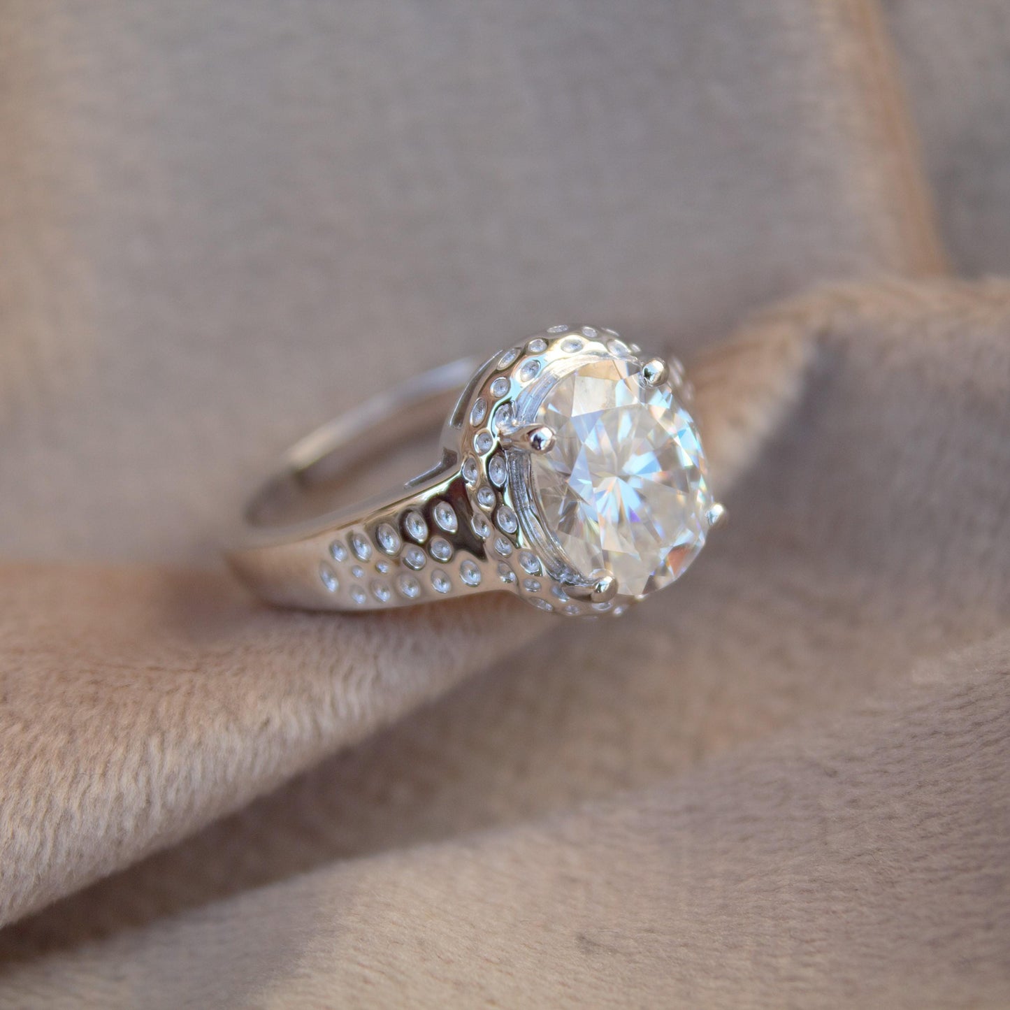 Solitaire Moissanite Prong Set Ring, Oval Cut White Stone Ring, 925 Sterling Silver Propose Ring, Travel Jewelry, Gift for Men and Women