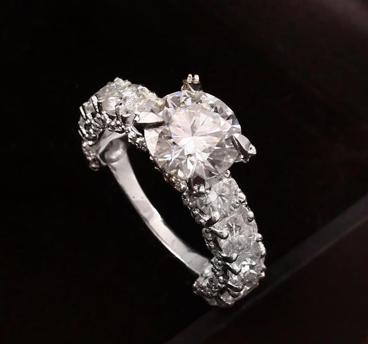 Round Cut Diamond Ring, IGI Certified Diamond Ring, Solitaire Melee Stones Ring, Lab Grown Diamond Jewelry, CVD Diamond Ring, Christmas Gift