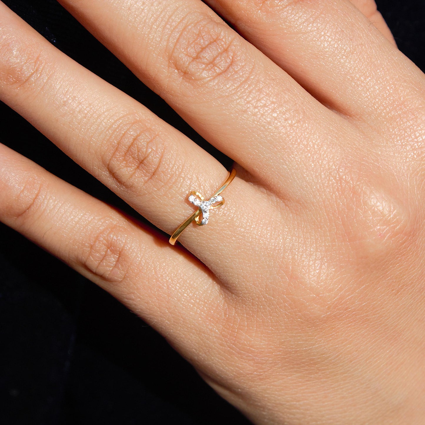 18K Real Gold Diamond Ring, H-I Color SI Clarity for Anniversary Gift, Seven Stone Natural Diamond Ring, Melee Natural Diamond Gold Ring