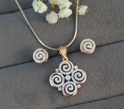 HIJ Color SI Clarity Diamond Jewelry Set,