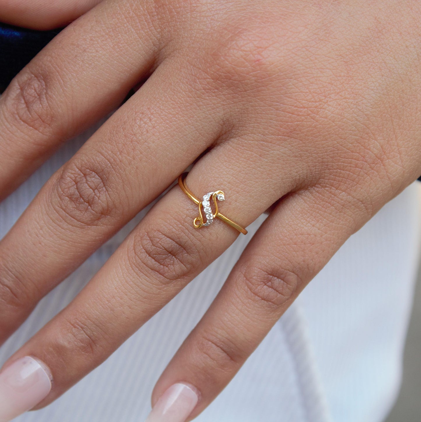 Real 18K Solid Gold Ring, Natural Diamond Ring, Dainty Engagement Ring, Elegant Gift for Her, Unique Promise Ring, IGI Certified Jewelry