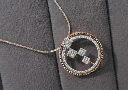 Natural Diamond Gold Earrings With Necklace, 18K Solid Real Gold Diamond Jewelry Set, Minimalist Diamond Jewelry For Valentines Day Gift