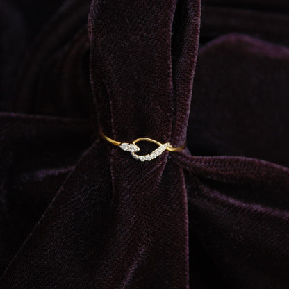 18K Solid Gold Ring, 5.25US Gold Diamond Ring, IGI Certified Diamond Jewelry, Seven Stone Gold Ring, Proposal Gold Ring With Natural Diamond