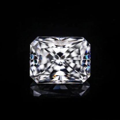 Radiant Cut Moissanite D Color VVS1, GRA Certified Stone for Men's Wedding Ring, Moissanite Loose Stone, 5X3mm to 14X10mm Available Sizes