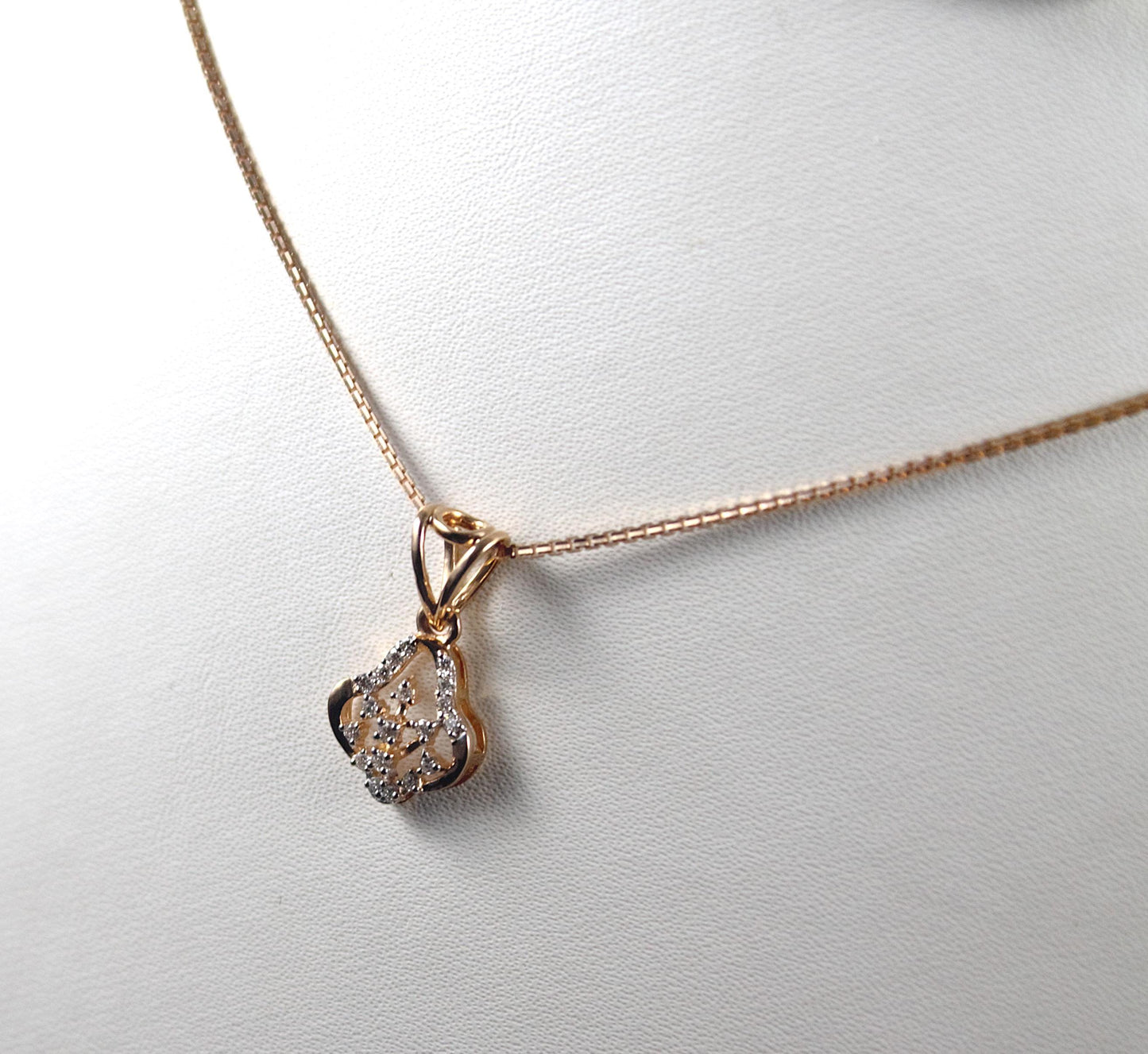 Real Diamond Pendant Necklace with Stud Earrings, 18K Gold Necklace Earring Set, IGI Certified Natural Diamond Wedding Jewelry Set for Her