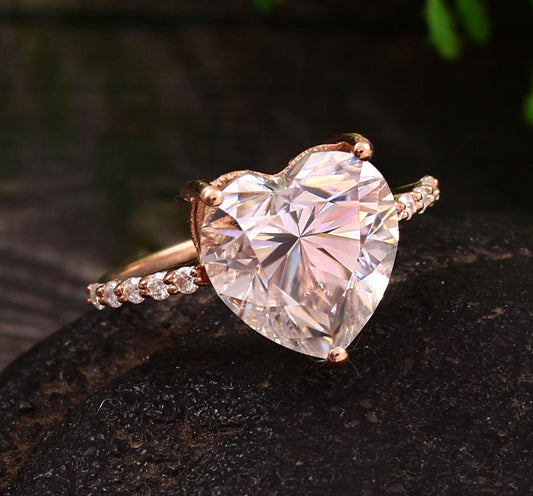 Heart Diamond Ring, IGI Certified Lab Grown Diamond Ring, Designer Statement Ring, Gold Ring Available in Yellow Gold, White Gold, Rose Gold