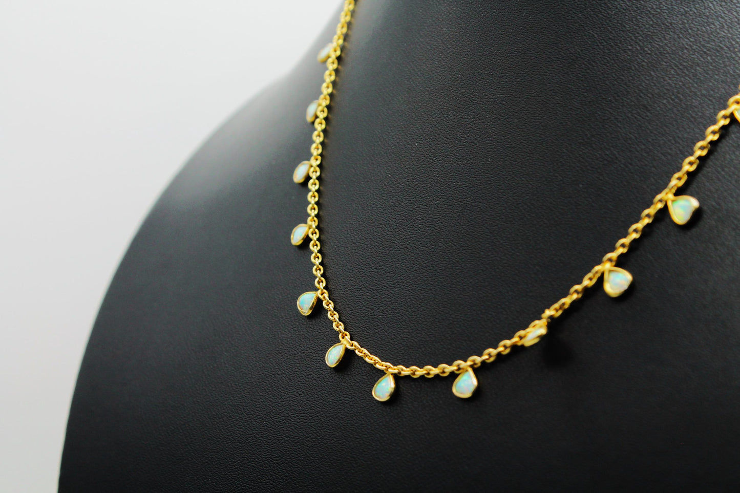 Opal Heart Necklace, Dainty Opal Jewelry, October Birthstone Necklace, 925 Sterling Silver Necklace for Women, Minimalist Necklace For Gift