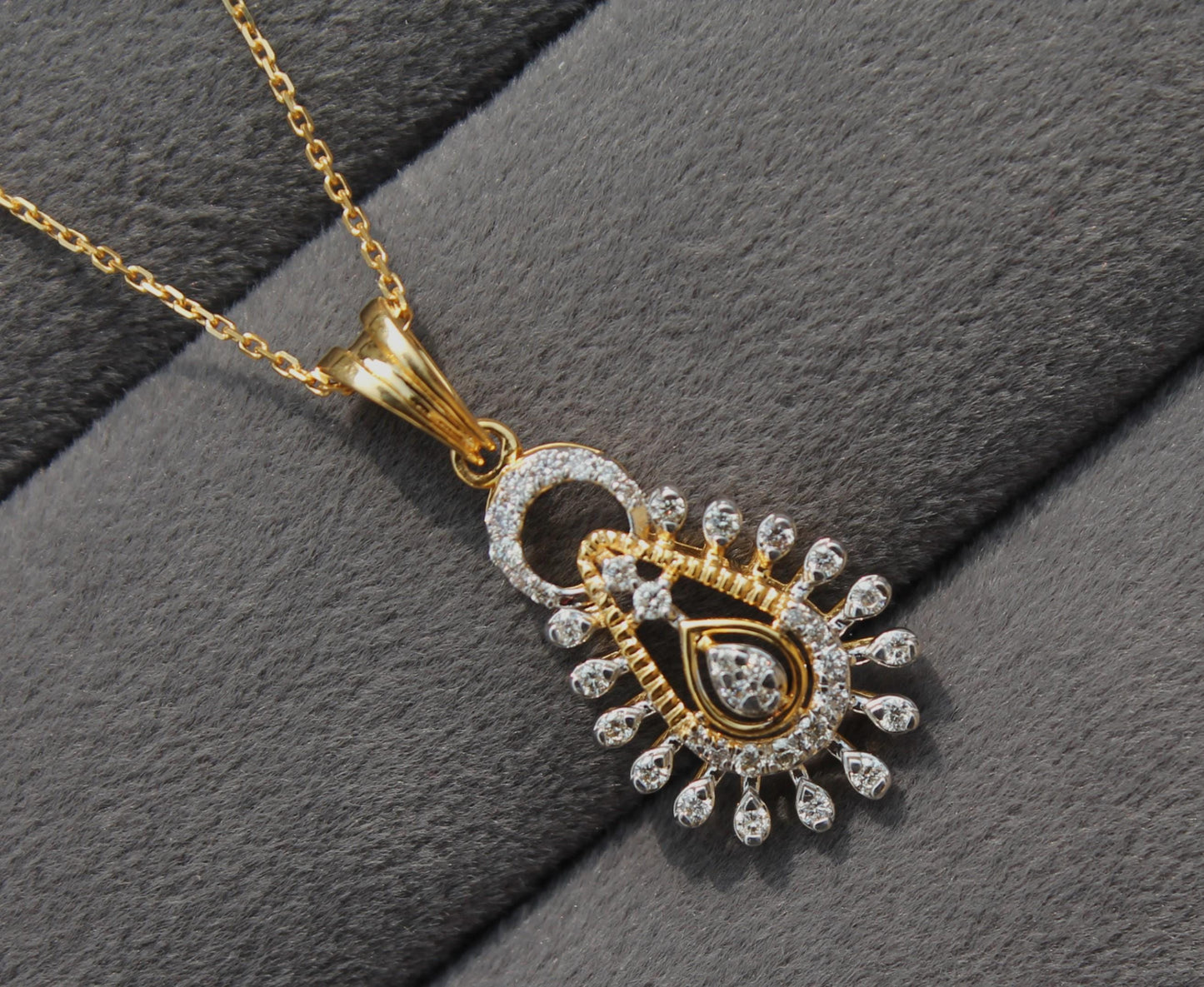 Real 18K Gold Necklace with Certified Diamond, Dainty Gold Pendant, Minimalist Jewelry for Women,  Elegant Everyday Wear Gift for Birthday