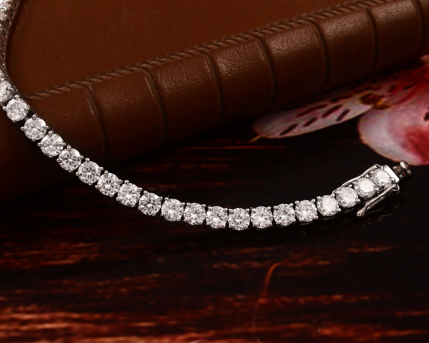 Moissanite Tennis Bracelet, Iced Out Bracelet, 925 Silver D Color Moissanite Jewelry, Simulated Diamond Bracelet, Statement Jewelry for Her