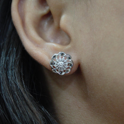 Natural Diamond18K Gold Jewelry Set, IGI Certified Diamond Jewelry for Her, Chain Pendant Necklace with Stud Earring, Statement Jewelry Gift