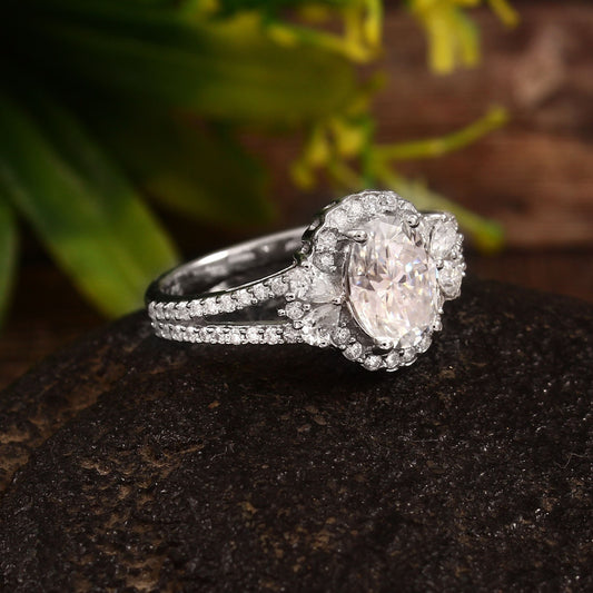 8X6mm Oval Cut Diamond Ring, Classic Gold Ring, Lab Grown Diamond Ring, Engagement Ring, Designer Jewelry, Solitaire Diamond Ring for Her