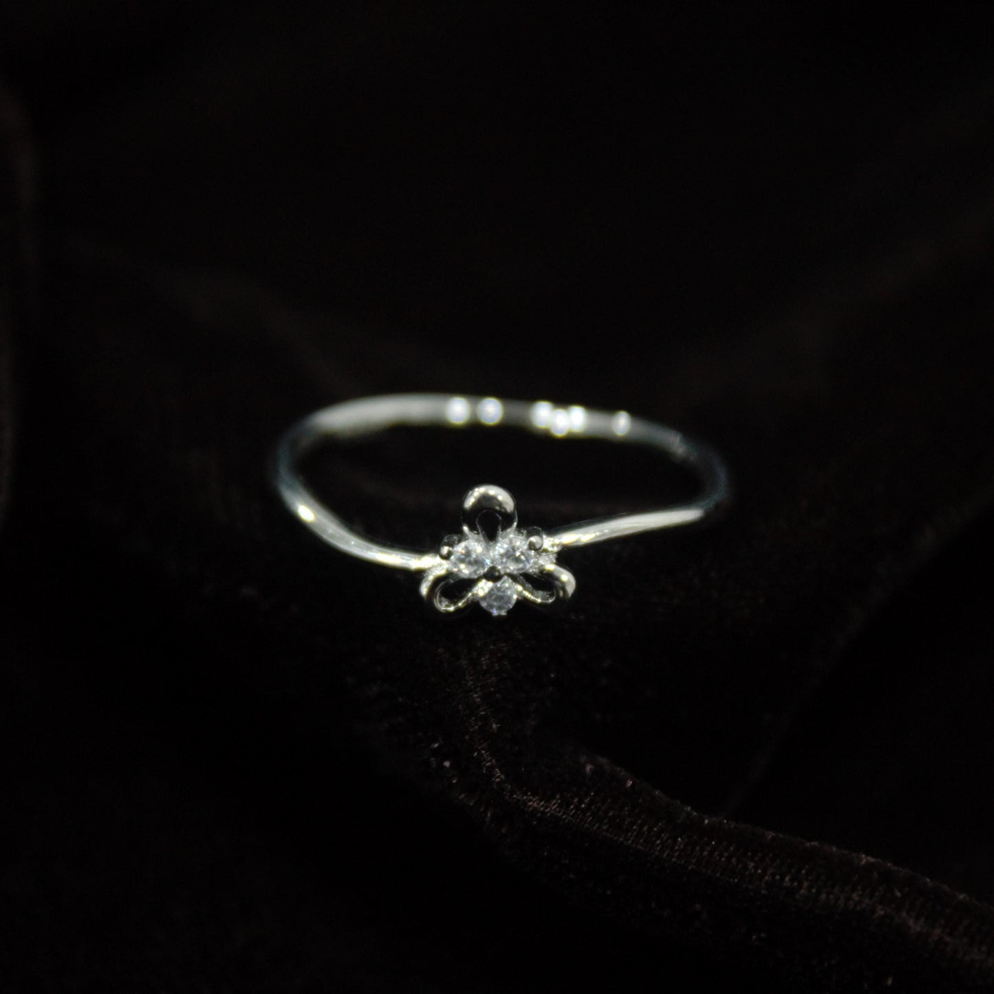 1 Gram Silver Cubic Zirconia Ring, Lightweight Silver Jewelry, 925 Sterling Silver With 925 Stamped, Three Stone Cubic Zirconia Silver Rings