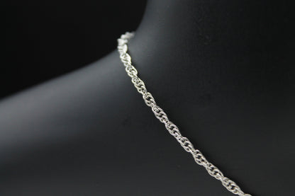 Moissanite Anklet For Women, 925Sterling Silver Anklet, Faceted Moissanite Jewelry, Handmade Single Stone Anklet, Perfect For Christmas Gift