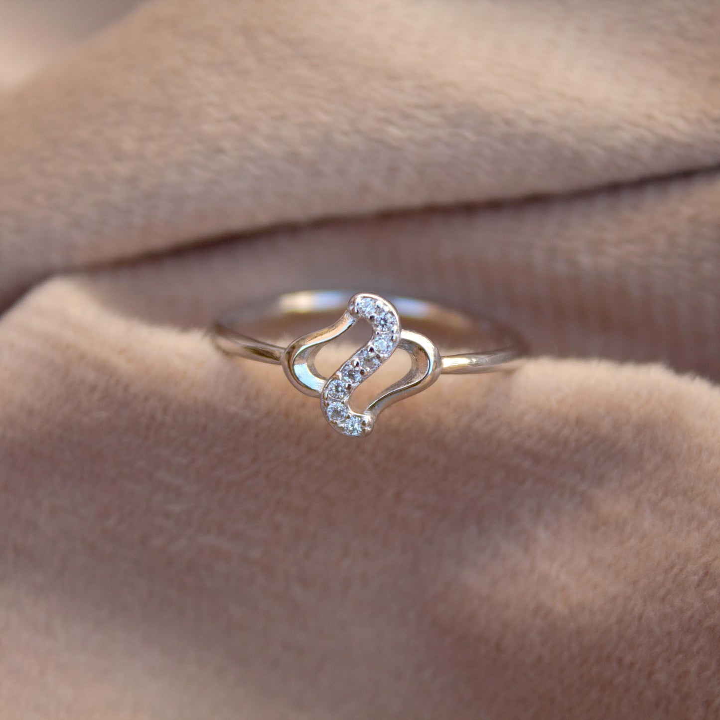 Sterling Silver Cubic Zirconia Ring, Dainty CZ Engagement Ring, Sparkling Solitaire Promise Ring, Vintage-Inspired Wedding Jewelry Gift