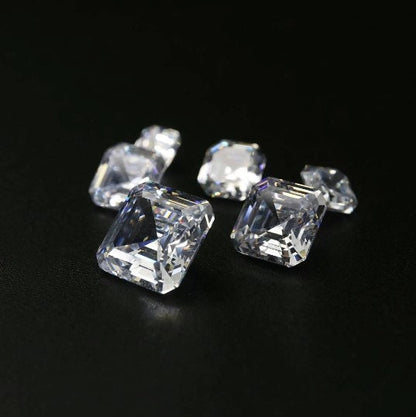 4 MM Asscher Cut Moissanite, Loose Gemstone For Jewelry, Asscher Shape Gemstone, 0.25 carat - 1 Carat packing, Loose Moissanite Gemstone