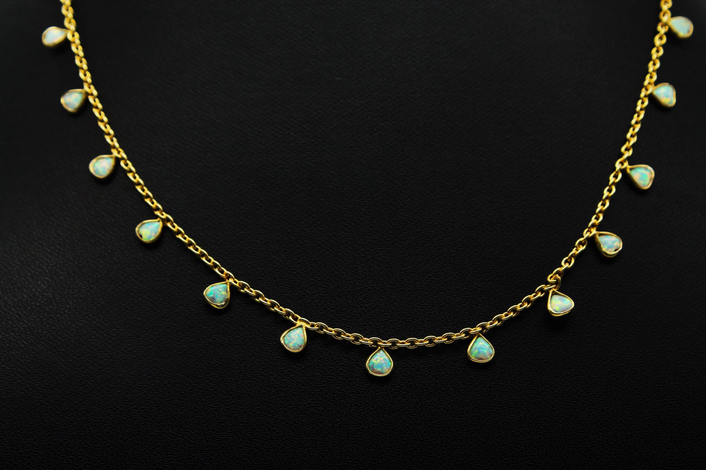 Opal Heart Necklace, Dainty Opal Jewelry, October Birthstone Necklace, 925 Sterling Silver Necklace for Women, Minimalist Necklace For Gift