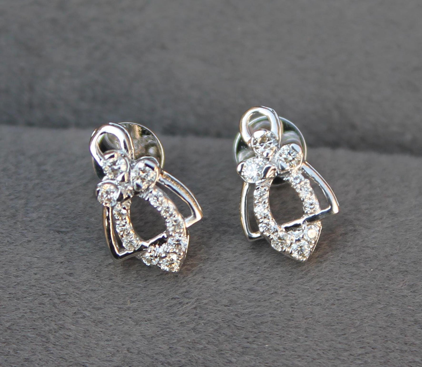 18K Gold Diamond Necklace Earrings Set, Solid Gold Jewelry Set, Statement Jewelry, Certified Diamond Pendant with Chain, Gold Stud Earrings