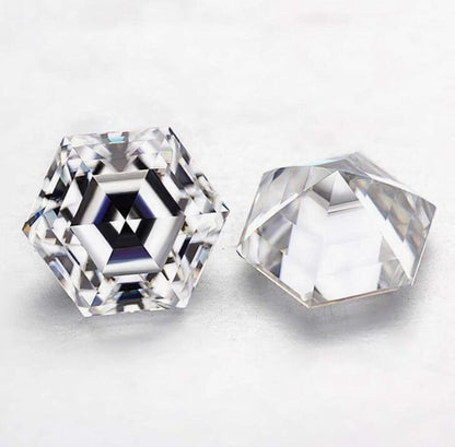 Hexagon Cut Moissanite D Color VVS1 Stone, GRA Certified Stone for Jewelry Making, 4 MM to 9 MM Available Sizes, Brilliant Cut Moissanite