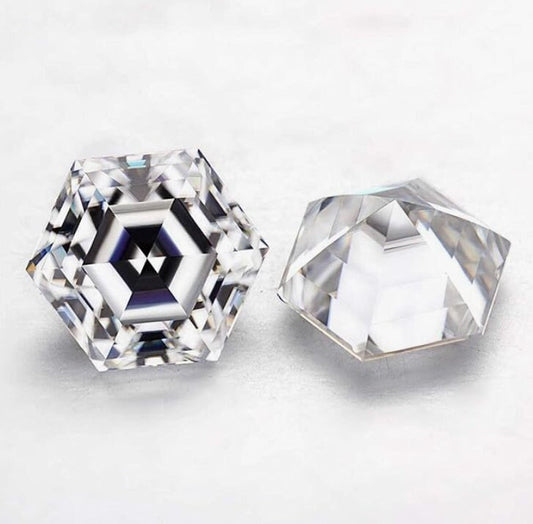 Hexagon Cut Moissanite D Color VVS1 Stone, GRA Certified Stone for Jewelry Making, 4 MM to 9 MM Available Sizes, Brilliant Cut Moissanite