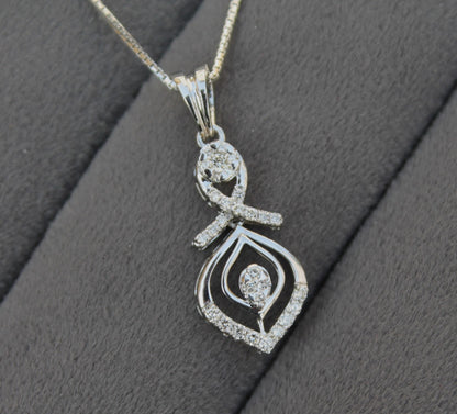 18K Real Gold Diamond Jewelry Set, IGI Certified Pendant Necklace & Earrings, Necklace with Earrings  Set, IGI Certified Gift for Women