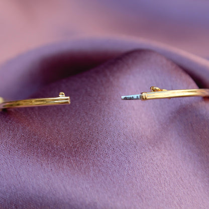 14K Solid Gold Cuff Bracelet, Natural Diamond With Enamel Bracelet, H - I Color S - I Clarity Real Diamond Bracelet, Gift For Special One