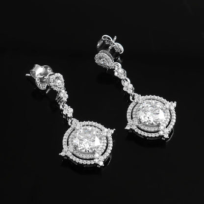 Lab Grown Diamond Earrings, Designer Earrings for Women, Lab Created Diamond Jewelry, Statement Gold Earrings, 10k, 14k White Gold Earrings