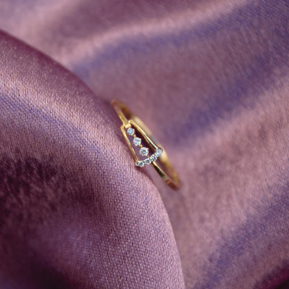 18K Solid Gold Ring, 0.94 Carat Natural Diamond Ring, Dainty Proposal Diamond Gold Ring, GH - VS SI Diamond Ring For Her, Certified Jewelry