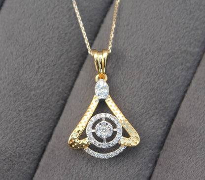 Diamond Necklace Earrings Set, Dainty Gold Jewelry for Engagement, IGI Certified 18K Gold Necklace with Earrings, Birthday Gift for Her