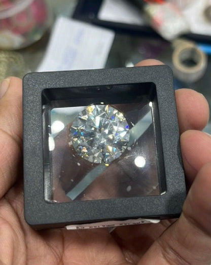 Moissanite Round Cut Loose Stones, 20mm/25mm Brilliant Cut Moissanite with GRA Certificate for Jewelry Making, D Color VVS1 Moissanite Stone