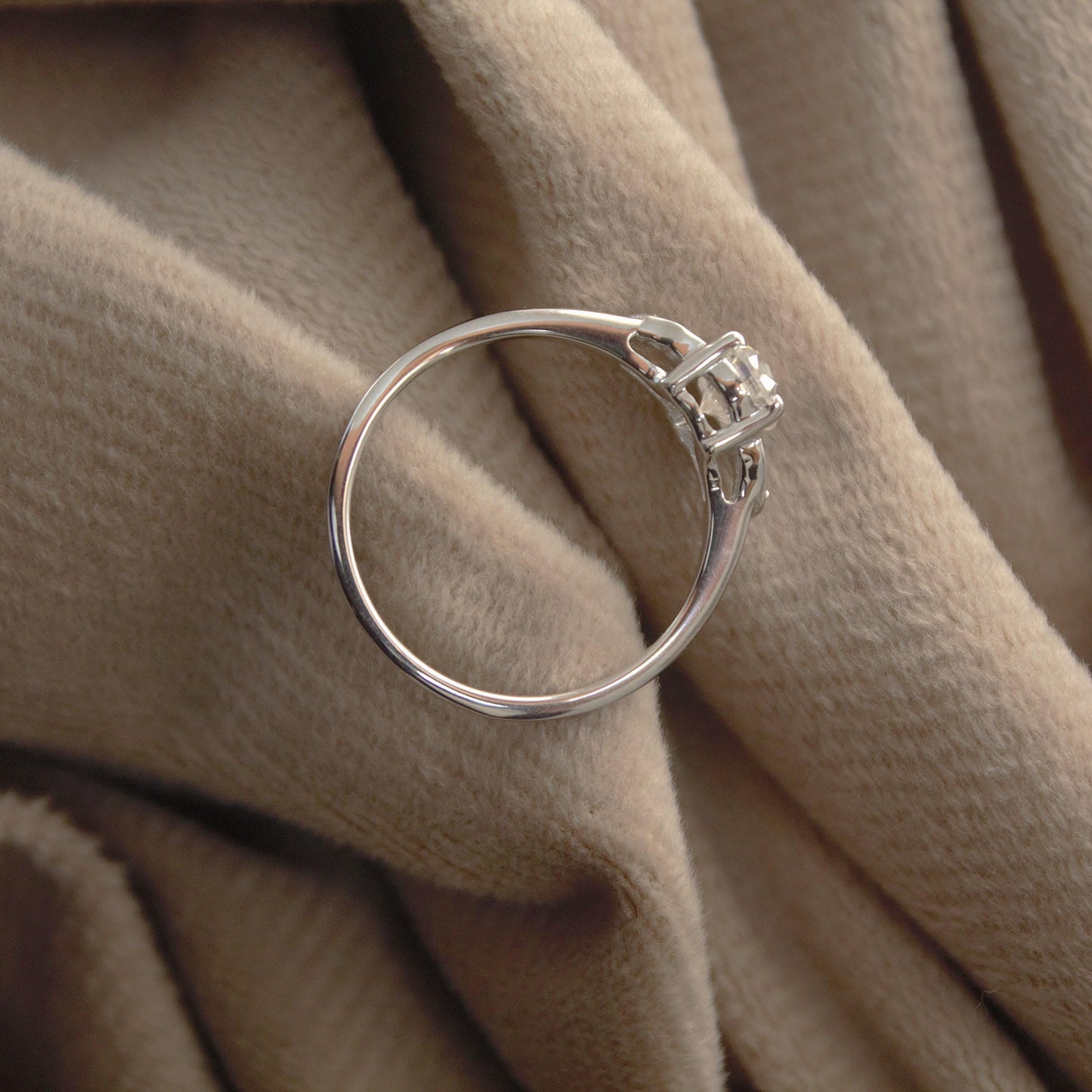 Dainty Moissanite Oval Cut Ring in 925 Sterling Silver, Minimalist White Stone Ring, Solid Silver Ring, Perfect Graduation Gift for Daughter