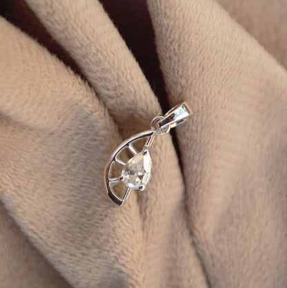 Pear Cut Moissanite Pendant, Single Stone Moissanite Pendant In 925 Sterling Silver, D Color VVS1 Timeless Elegant Pendant Without Chain