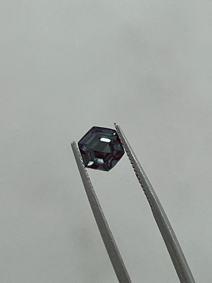 Alexandrite Color Changing Stone, Hexagon Cut Stone, 4mm to 9mm Sizes Available, Best Quality Lab Created Loose Stone for Jewelry Making