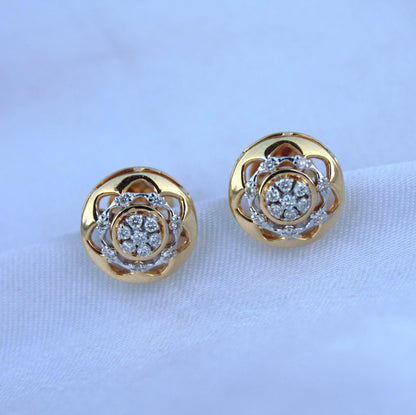 Natural Diamond Halo Cluster Pendant, 18k Solid Yellow Gold Pendant for Wife, IGI Certified Beautiful Diamond Pendant, Designer Elegant Gift