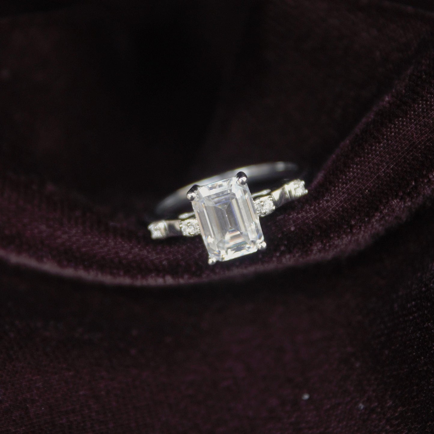 Emerald Cut Moissanite Men's Ring,925 Sterling Silver Handmade Ring, White Moissanite Ring, Statement Prong Set Ring, Perfect Gift for Groom