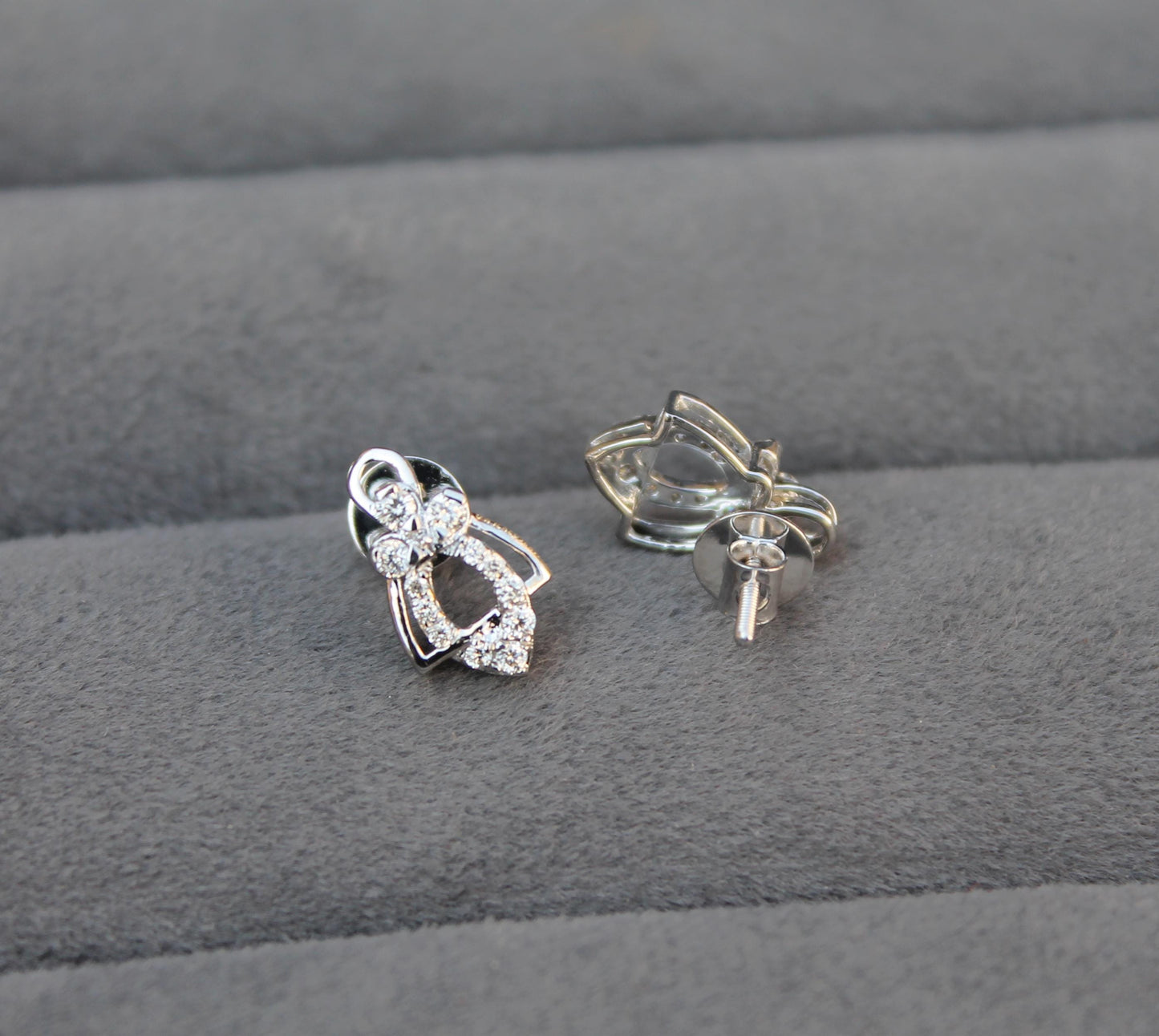 18K Gold Diamond Necklace Earrings Set, Solid Gold Jewelry Set, Statement Jewelry, Certified Diamond Pendant with Chain, Gold Stud Earrings