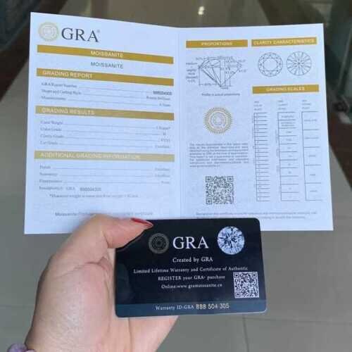 White D color VVS1 Asscher Cut Moissanite, GRA Certified 8.5 MM Moissanite Loose Stone, Excellent Cut Moissanite Jewelry Making Supplies