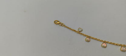 Opal Heart Necklace, Dainty Opal Jewelry, October Birthstone Necklace, 925 Sterling Silver Necklace for Women, Minimalist Necklace For Gift