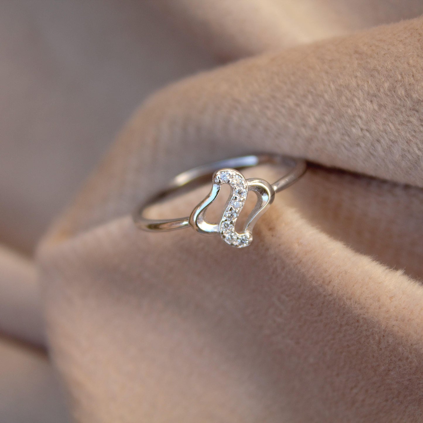 Sterling Silver Cubic Zirconia Ring, Dainty CZ Engagement Ring, Sparkling Solitaire Promise Ring, Vintage-Inspired Wedding Jewelry Gift