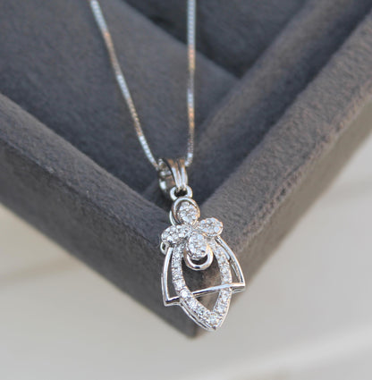 18K Gold Diamond Necklace Earrings Set, Solid Gold Jewelry Set, Statement Jewelry, Certified Diamond Pendant with Chain, Gold Stud Earrings