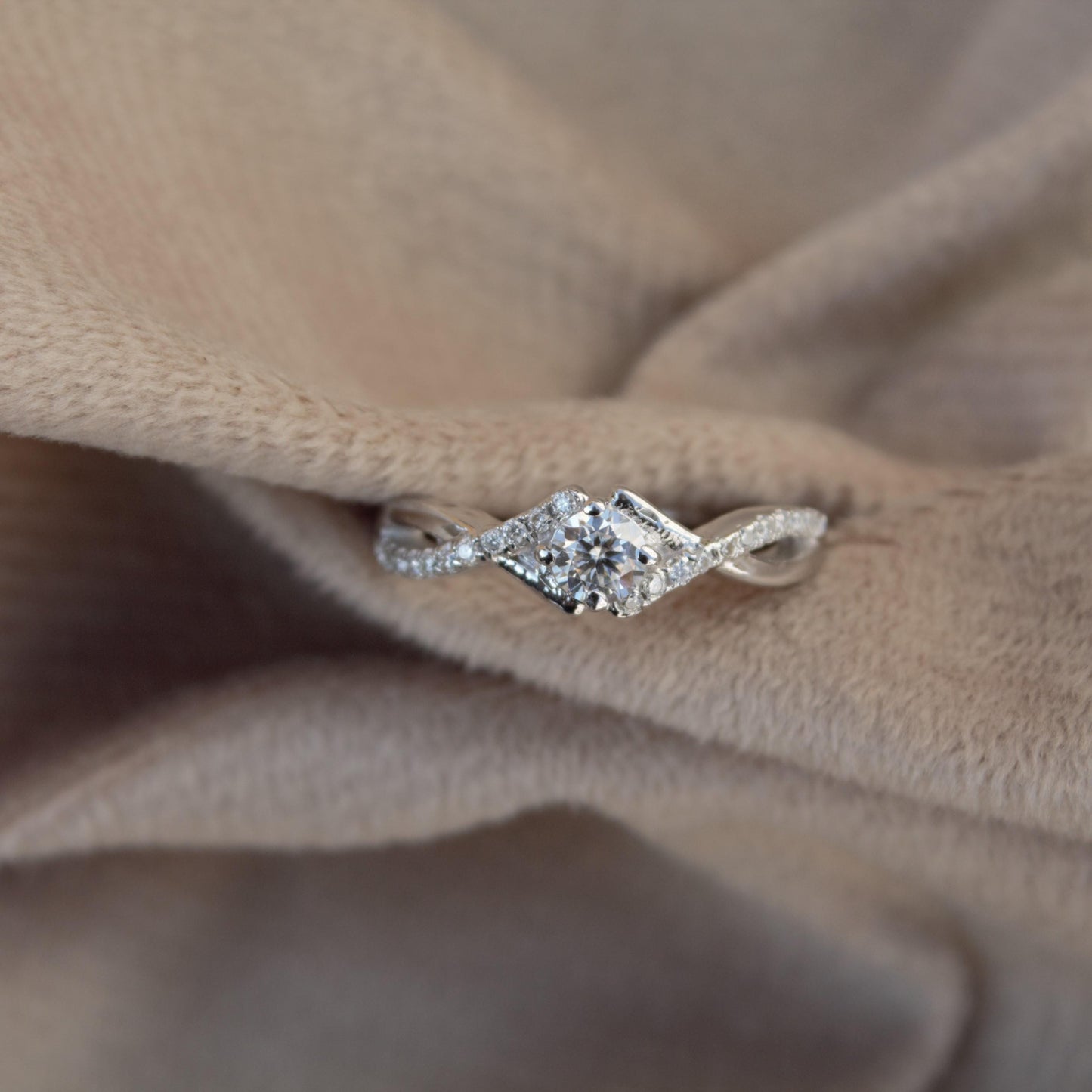 Silver Moissanite Dainty Ring for Wedding Gift, White Stone Ring, Designer Minimalist Ring, Moissanite Jewelry, Perfect Gift for Bridesmaids