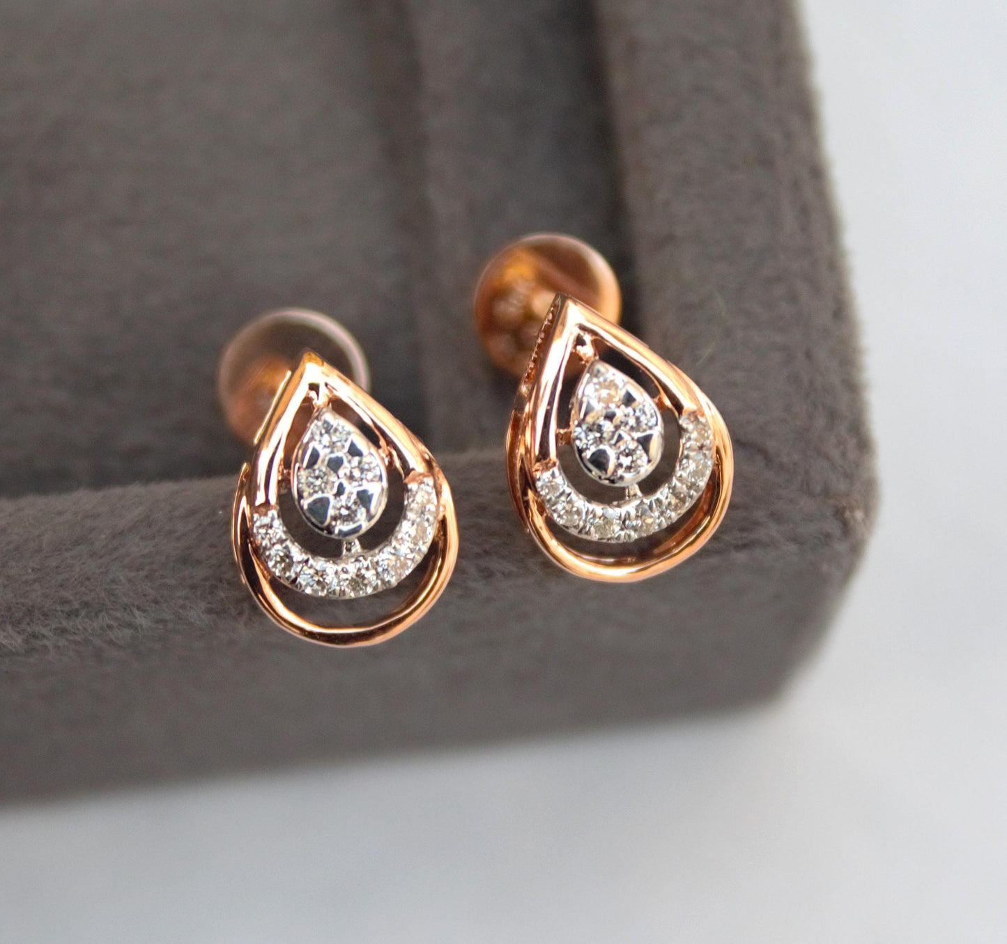 IGI Certified VS-SI Necklace & Earrings, Real Diamond Designer Necklace Earrings Set for Women, 18k Rose Gold Beautiful Combo Set