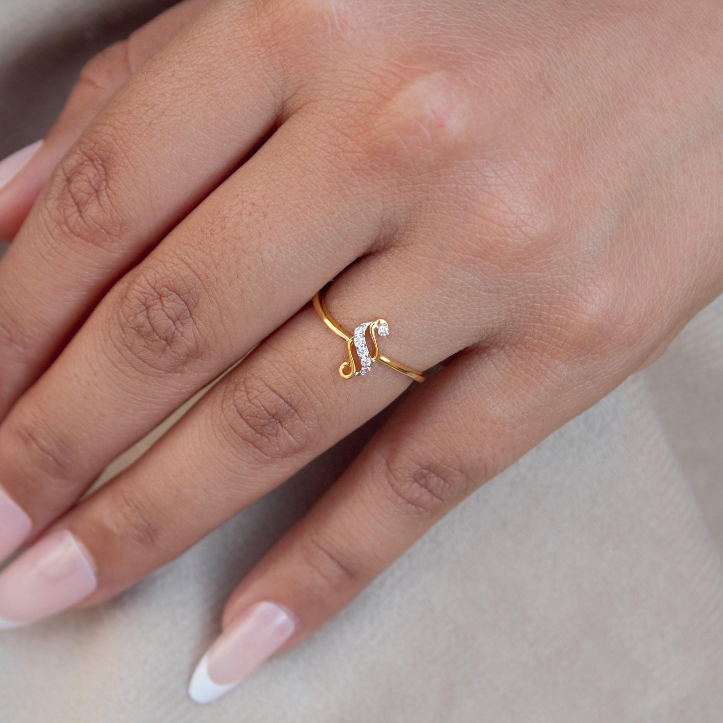 Real 18K Solid Gold Ring, Natural Diamond Ring, Dainty Engagement Ring, Elegant Gift for Her, Unique Promise Ring, IGI Certified Jewelry